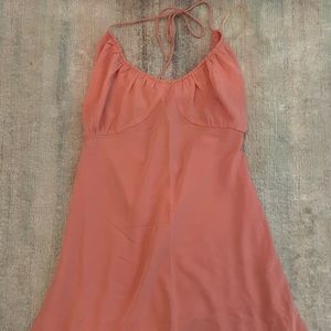 Mini Pink Halter Dress